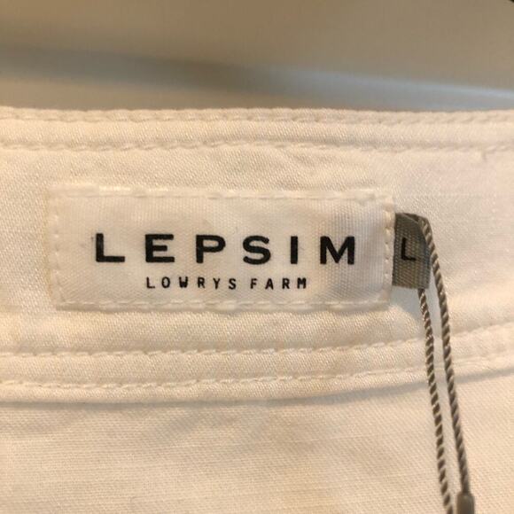 NWT Lepsim Womens Peasant Dress Sz L Smock Boxy Renaissance House Cottagecore - Picture 5 of 10